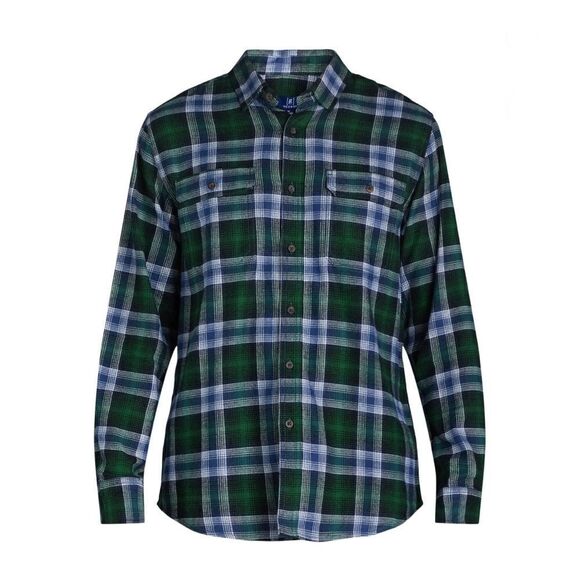 Men's Cozy Plaid Flannel Shirt With Long Sleeve 2-Pack Size M - Picture 2 of 10